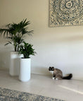 Load image into Gallery viewer, White tall corrugated U pot - Large
