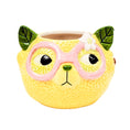 Load image into Gallery viewer, Tropicana cat lemon planter yellow
